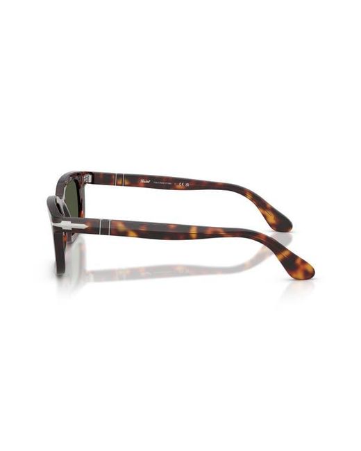 Persol Green 53Mm Rectangular Sunglasses