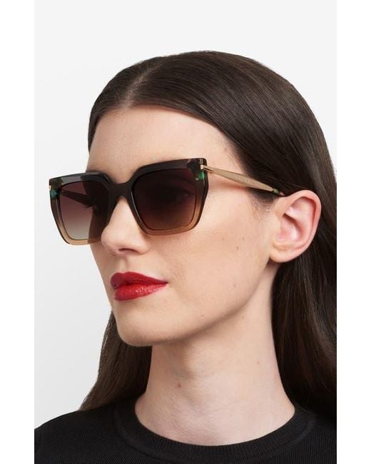 Carolina Herrera Multicolor 55Mm Rectangular Sunglasses