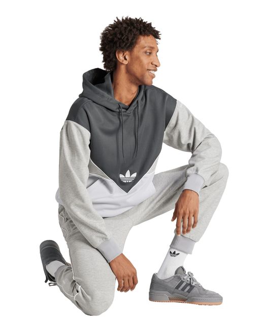 Adidas Originals Gray Colorado Colorblock Hoodie for men