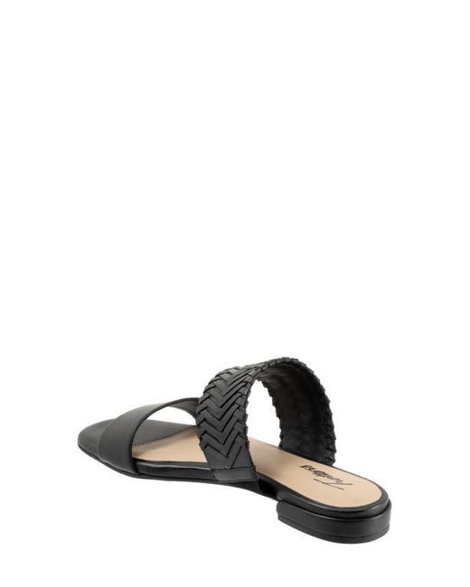 Trotters Black Nalane Slide Sandal