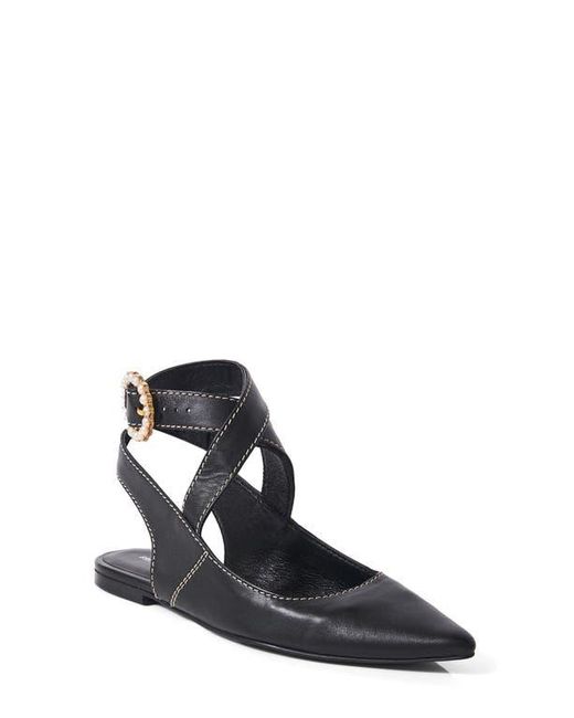 Free People Blue Parisa Ankle Strap Pointed Toe Flat