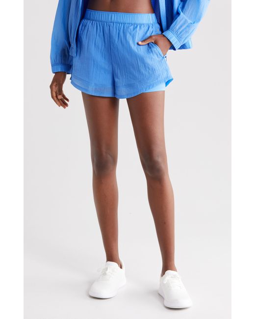 Zella Blue Expression Double Sheer Shorts