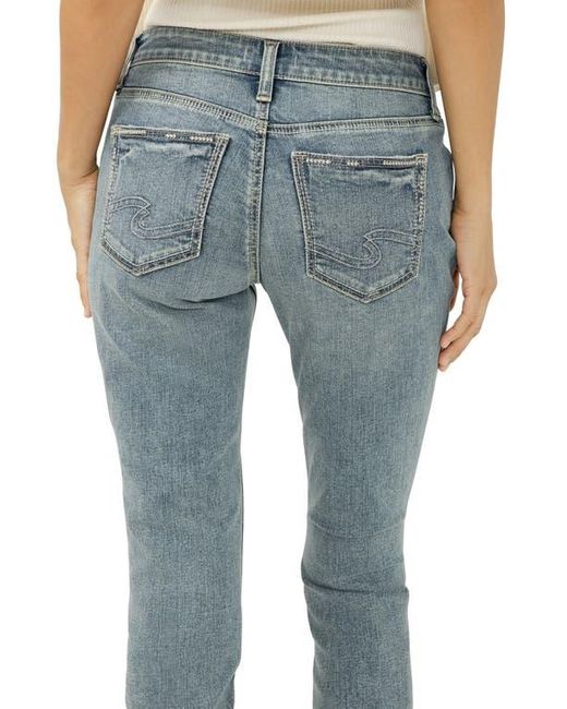 Silver Jeans Co. Blue Ripped Girlfriend Jeans