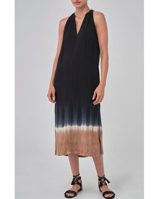 ocean + main Sleeveless Gauze Midi Dress With Pockets in Blue | Lyst ocean + main Sleeveless Gauze Midi Dress With Pockets in Blue | Lyst