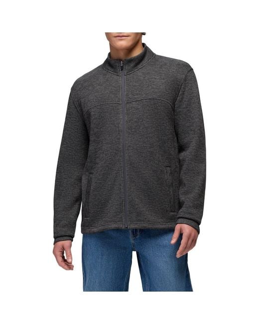 Prana Black Two Harbors Full Zip Jacket for men