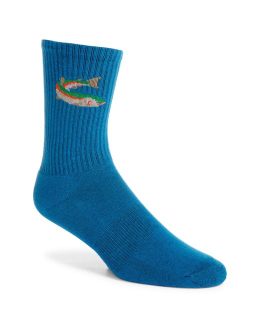 American Trench Blue Fish Out Of Water Crew Socks for men