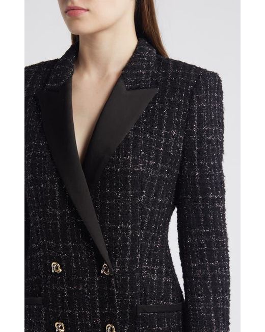 Boss Black Dansian Tweed Long Sleeve Minidress