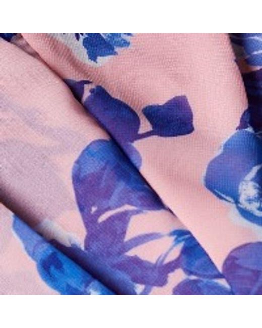 Coast Purple Cap Sleeve Floral Chiffon Midi Dress
