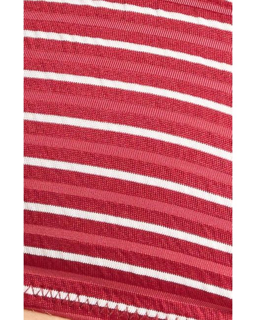 PacSun Red Emily Stripe Bandeau Bikini Top