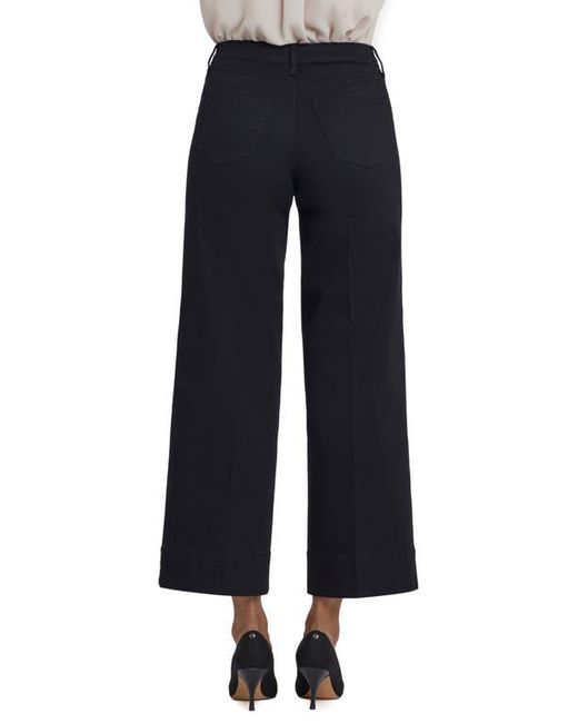 NYDJ Blue Teresa High Waist Wide Leg Ankle Jeans