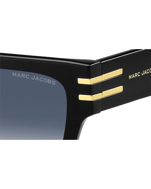 Marc Jacobs Black 52Mm Gradient Rectangular Sunglasses