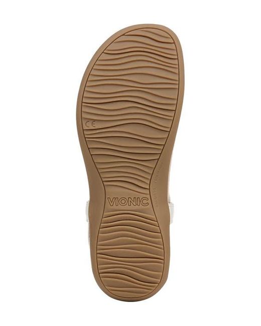 Vionic White Brea T-Strap Sandal