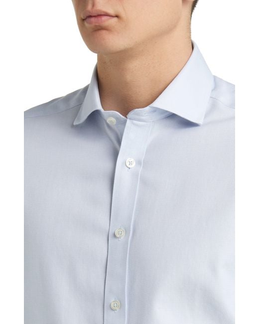 Charles Tyrwhitt Blue Clifton Slim Fit Non-iron Cotton Twill Dress Shirt for men
