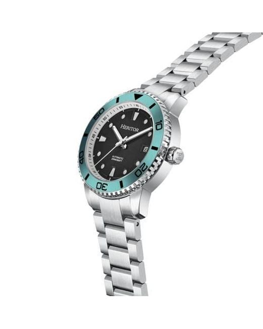 Heritor Metallic Bexley Automatic Divers Watch for men