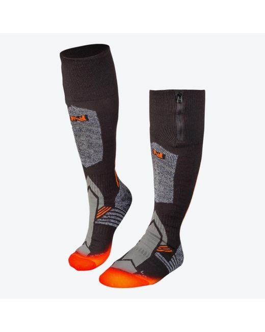 Mobile Warming Black Pro Compression Heated Wool Ski Socks