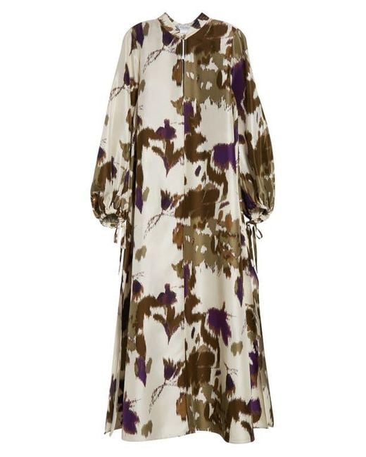 【送料&関税込】Max Mara Studio Floral Patterned Long-sleeve Max Mara Studio Silk Blouse Floral Long Sleeve Size 8 NWT