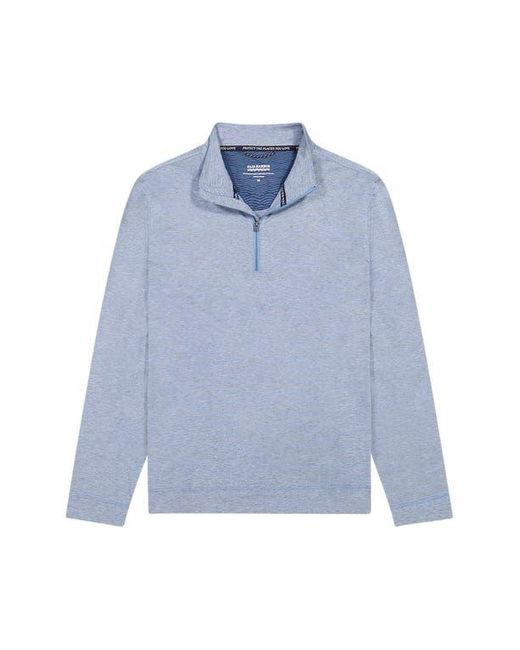 Fair Harbor Blue Compass Performance Quarter Zip for men