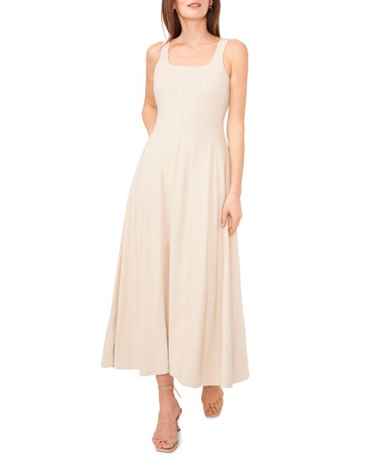 Halogen® Natural Halogen(r) Linen Blend Maxi Dress