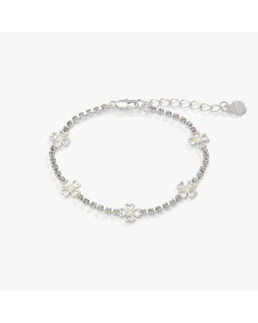 ALEX AND ANI Metallic Love And Luck Inline Tennis Bracelet
