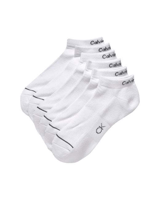 Calvin Klein 6pack Performance Low Cut Socks in White for Men Lyst