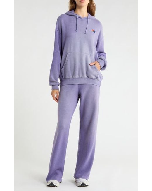 Aviator Nation Purple Wide Leg Pocket Sweatpants
