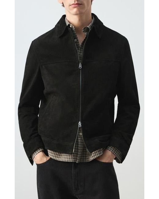 Mango Black Suede Jacket for men