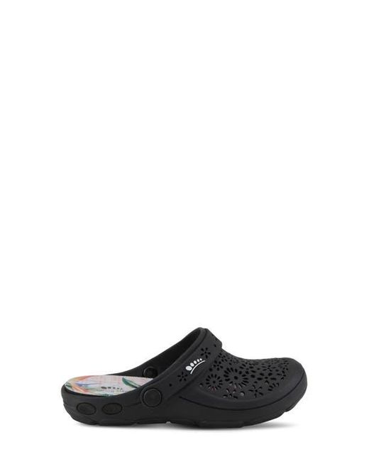 Spring Step Black Contigo Clog
