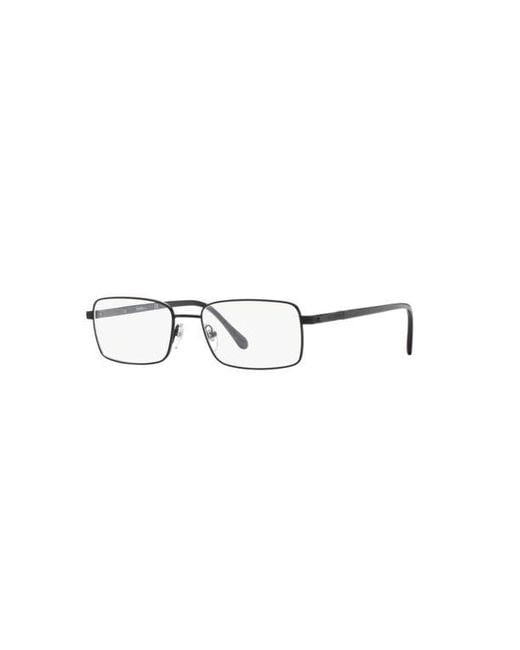 Sferoflex Black 55Mm Rectangle Optical Glasses for men
