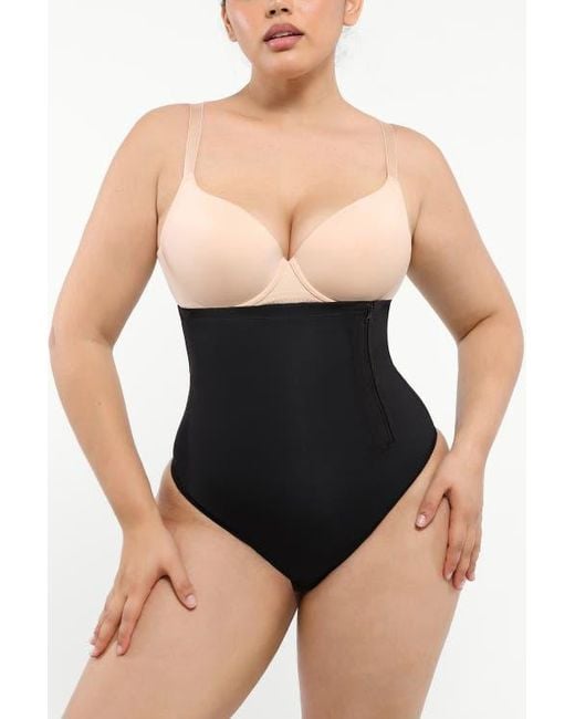 Shapellx Black Side Zip Shaping Panty