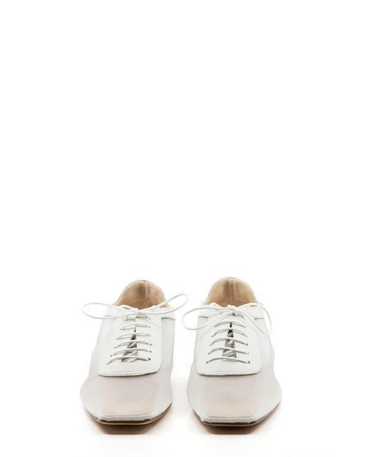 Andrea Gomez White Antonia Clear Mesh Flat