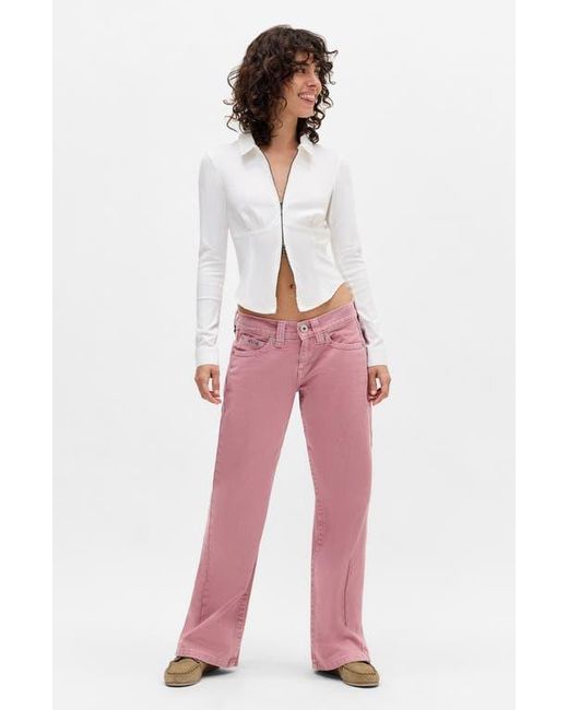 BDG White Hailey Zip-Up Shirt