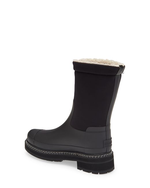HUNTER Refined Stitch Fleece Lined Boot in Black Lyst