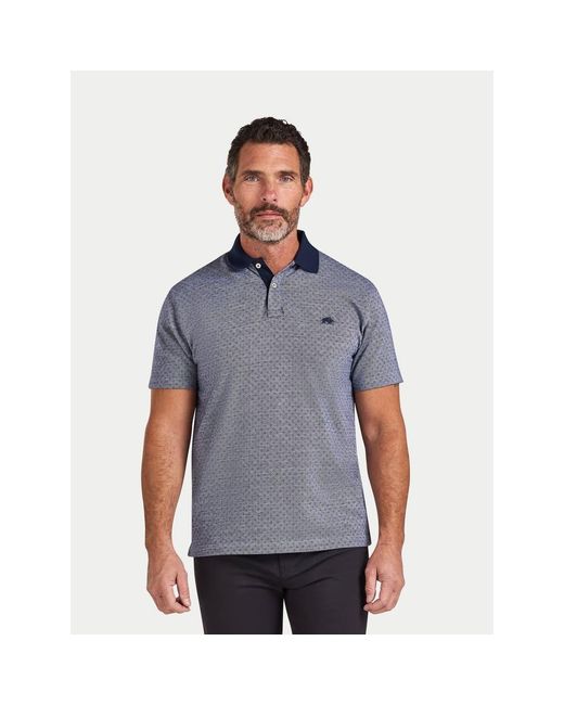 Raging Bull Blue Short Sleeve Dobby Jersey Polo Shirt for men