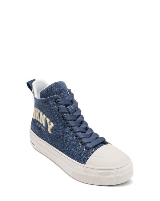 DKNY Blue Yaser Mid Sneaker
