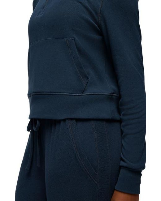 Prana Blue Willow West Crop Half-Zip Sweatshirt