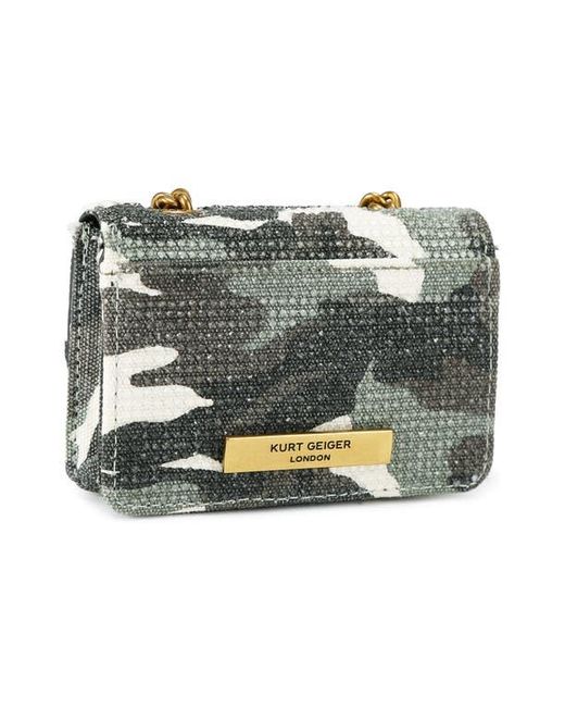 Kurt Geiger Metallic Micro Kensington Faux Leather Crossbody Bag