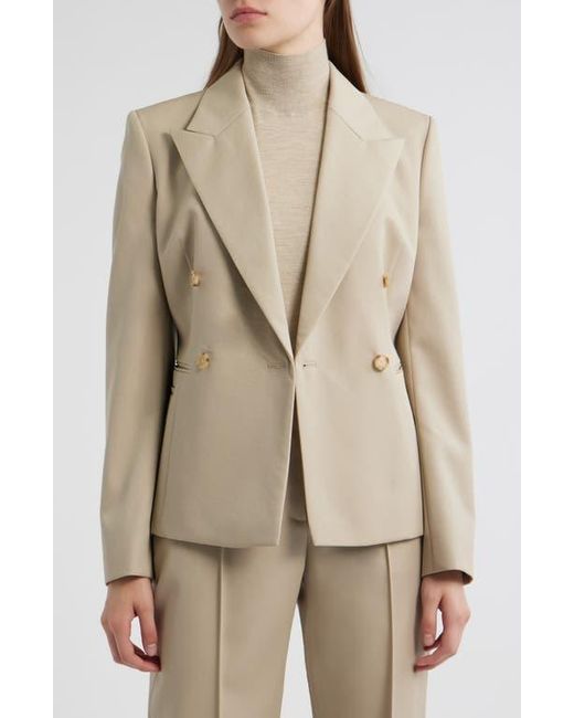 Boss Natural Jiamia Double Breasted Virgin Wool Blazer
