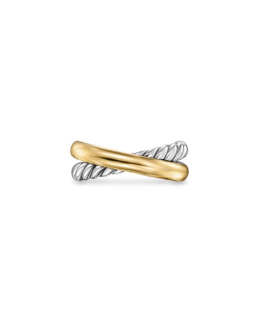 David Yurman Metallic Crossover Two-Row Ring