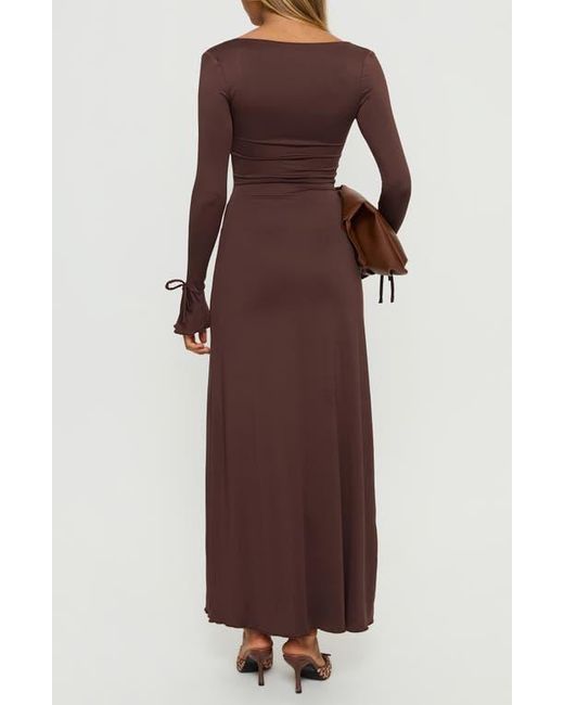 burgundy dress mini Darlina Long Sleeve Mini Dress - Burgundy main image 1