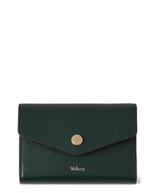 Mulberry Gray Snap Leather Wallet