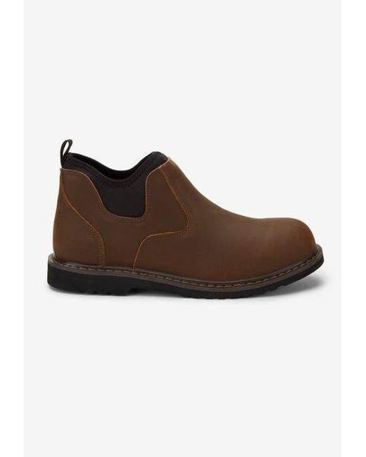 Kingsize Brown Pull-On Boots for men