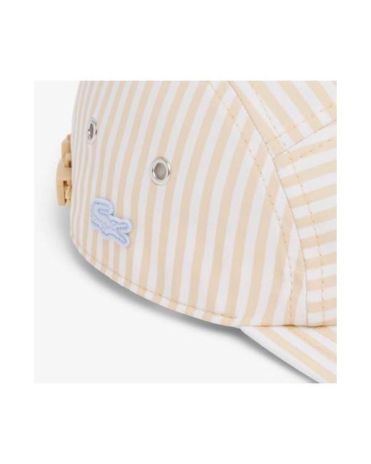 Lacoste Natural Stripe Baseball Hat for men