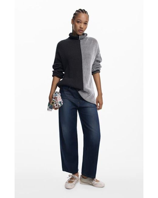 Desigual Gray Turtleneck Sweater