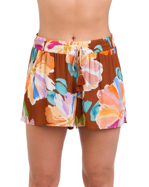 La Blanca Orange Saharan Sands Cover-up Shorts