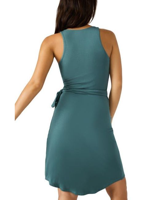 Steve Madden Blue Archer Side Tie Sleeveless Dress