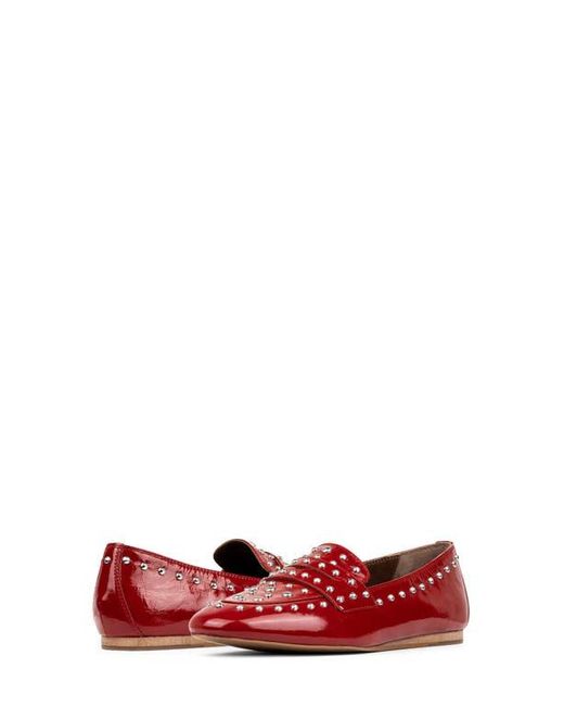 Donald J Pliner Red Studded Loafer