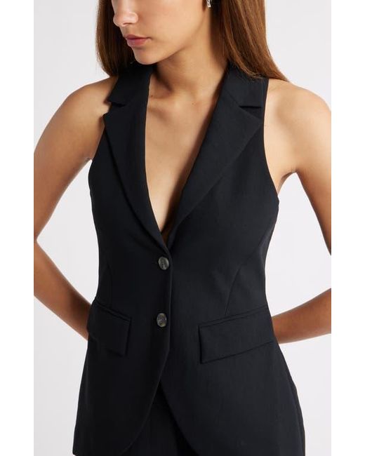 Open Edit Black The Curator Notched Lapel Vest
