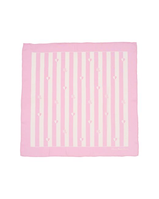 Lauren by Ralph Lauren Pink Julia Striped Square Wrap