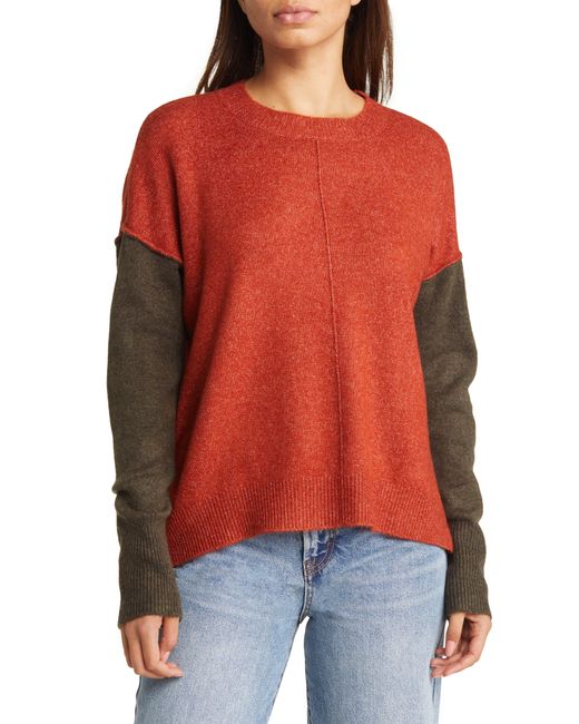 Vince Camuto Red Colorblock Sweater