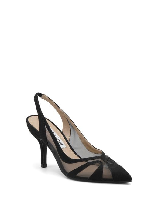 Charles David Black Global Slingback Pointed Toe Pump